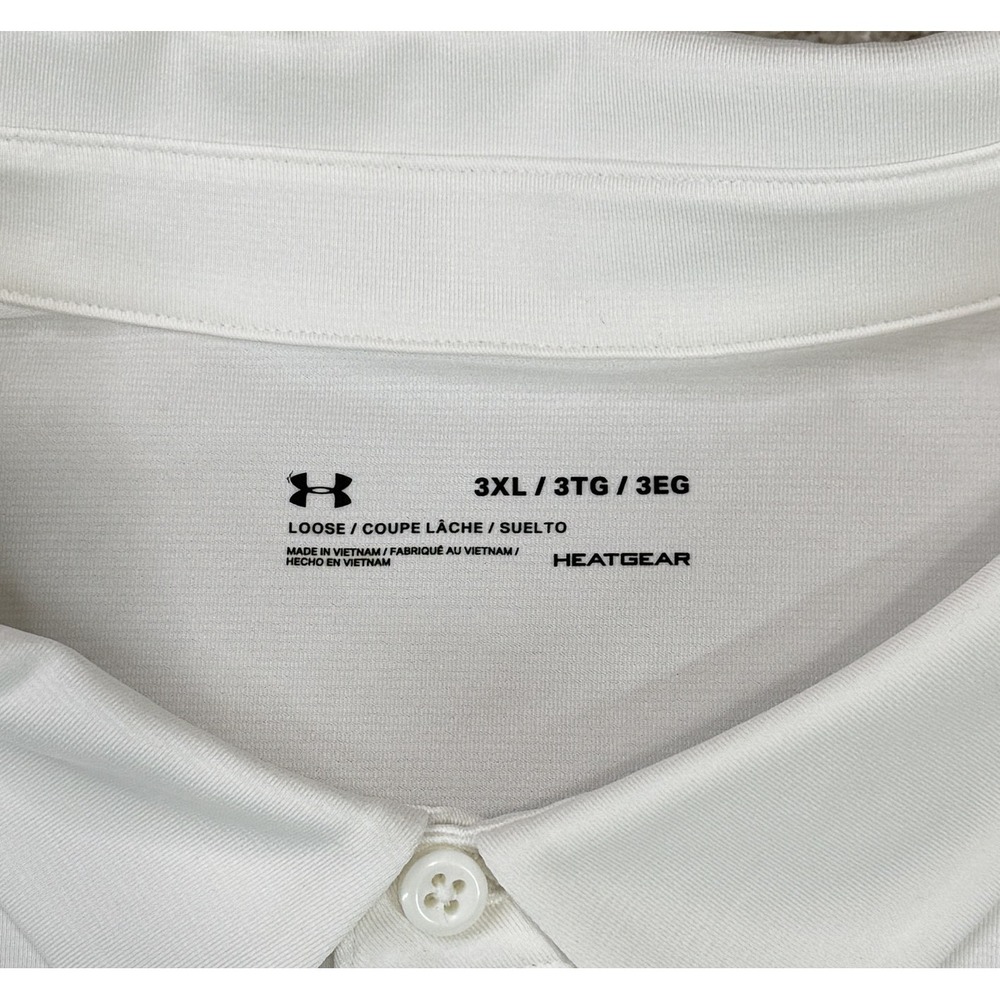Under Armour HeatGear South Carolina Gamecocks 3XL White Loose Polo Shirt NWOT - Picture 4 of 6